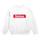 れなしやの赤いボックスに"佐藤"ロゴ Crew Neck Sweatshirt