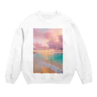 ゆっぴーショップのビーチ Crew Neck Sweatshirt