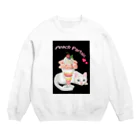 Ａｔｅｌｉｅｒ　Ｈｅｕｒｅｕｘの白猫とピーチパフェ Crew Neck Sweatshirt