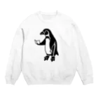 Aliviostaのえんきん ペンギン 動物イラスト おもしろユニーク Crew Neck Sweatshirt