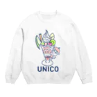 ゆにこのお店のパフェゆにこ Crew Neck Sweatshirt