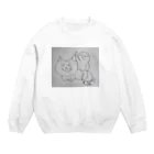 jamnekoのミャーコとくにゃくにゃ人間 Crew Neck Sweatshirt