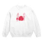 すごたのの桃に寄り添うじいとばあ Crew Neck Sweatshirt