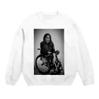 中嶋涼子の車椅子ですがなにか？！の白黒で笑ってるよシリーズ Crew Neck Sweatshirt