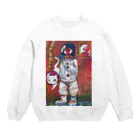 湯島 ちょこのヲメガ Crew Neck Sweatshirt