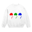 千葉のカラフルマッシュくん Crew Neck Sweatshirt