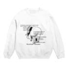 ふじさん。のdata Tシャツ（African elephant） Crew Neck Sweatshirt