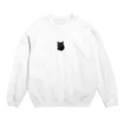 のら猫屋さんのneko_black Crew Neck Sweatshirt