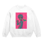 かみようの天使ちゃん桃 Crew Neck Sweatshirt