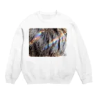 Cat in the Light（光の中の猫）の【猫】キジトラ模様と虹 Crew Neck Sweatshirt