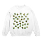 JapaneseRubberStampsのアボカドット Crew Neck Sweatshirt