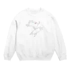 りゅうのすけの二匹の自堕落なネコ Crew Neck Sweatshirt