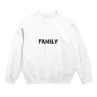 にじマンのFAMILY(黒文字) Crew Neck Sweatshirt