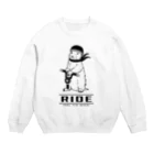 AliviostaのRIDE -feel the wind- 動物イラスト アメカジ バイク Crew Neck Sweatshirt