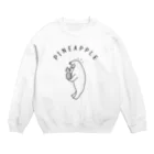 Aliviostaのパイナップル アザラシ 動物イラスト Crew Neck Sweatshirt