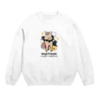 はずれ馬券屋の馬イラスト397 馬たちとハロウィン 黒 Crew Neck Sweatshirt