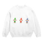 ぱっち☺︎のとんがり帽子の小人兄弟 Crew Neck Sweatshirt