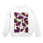 ベクのアイテム屋の空見上げるサカナたち Crew Neck Sweatshirt