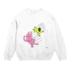 なで肩うさぎの美香堂の本気のウサギとカメ Crew Neck Sweatshirt