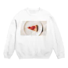 温室育ちのおいしいﾋﾟｯﾂｧくん Crew Neck Sweatshirt