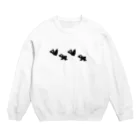 ウホホイ・ホイホーホのかわいいカラス Crew Neck Sweatshirt