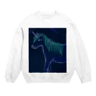 天使のやすらぎのユニコーン　輝き Crew Neck Sweatshirt