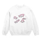 おかだひろみ の へんてこランドSHOPの異次元かまぼこ Crew Neck Sweatshirt