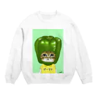 ながみねのピーマンな猫 Crew Neck Sweatshirt