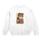 nsnのくまちゃんだいすきクラブ（brown） Crew Neck Sweatshirt