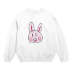 売れない子の売れない店のうさぎてにゃ Crew Neck Sweatshirt