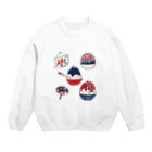 IZANAMI by Akane Yabushitaの【日本レトロ#23】かき氷 Crew Neck Sweatshirt