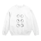 梨。のキョロキョロ Crew Neck Sweatshirt