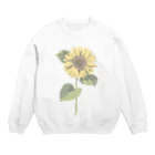 BIJITUBU-POPのクロスステッチのひまわり Crew Neck Sweatshirt