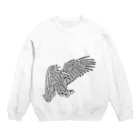 イラストの鷲 Crew Neck Sweatshirt