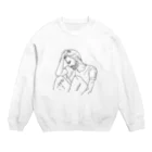 かりん karinの悩む人 Crew Neck Sweatshirt