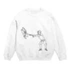 かりん karinのビニール傘が飛ばされそうな人 Crew Neck Sweatshirt