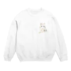 wanwanartのハムスターと一緒に Crew Neck Sweatshirt