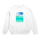 yuuuyuuuの青空と海 Crew Neck Sweatshirt