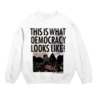 小野寺宏友の色生地用 WHAT'S DEMOCRACY? モノクロ Crew Neck Sweatshirt