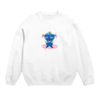 ジルトチッチのデザインボックスのビザコちゃんのブルーディ Crew Neck Sweatshirt