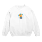 ジルトチッチのデザインボックスの少しも悲しくないわぁのビザコちゃん Crew Neck Sweatshirt