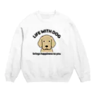 efrinmanの犬と共に（ゴールデン） Crew Neck Sweatshirt