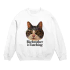 おでんたべたいの90s 猫 Crew Neck Sweatshirt