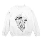 Ussy_0410の顔ブドウ Crew Neck Sweatshirt