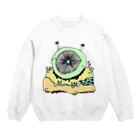 オガサワラミチのしいたけ はこぶ かせいじん Crew Neck Sweatshirt