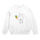 madoromi03のうさぎちゃん にんじん Crew Neck Sweatshirt