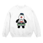 とし☆あずきちゃんと虹色クレヨン出版のぱぱんだっこ『電車でぱん』 Crew Neck Sweatshirt