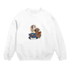 はやしうきのおんなのことテディ Crew Neck Sweatshirt