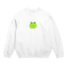 ゆるかわ動物園のゆるいカエル Crew Neck Sweatshirt