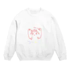 べあべあー。ず。のついんてちゃん。(ぱすてる大) Crew Neck Sweatshirt